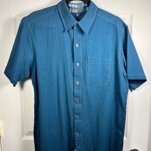 Men's KUHL Like New Bright Blue Short Sleeve Shirt